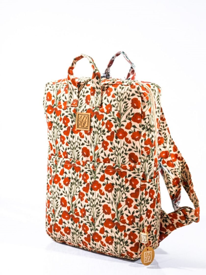 Backpack Vicky Poppies lovebyhands.gr