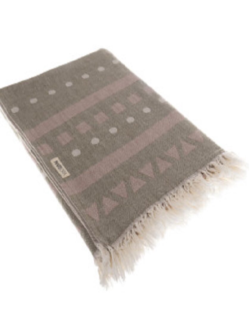 Dots Towel - Khaki Mocca lovebyhands.gr