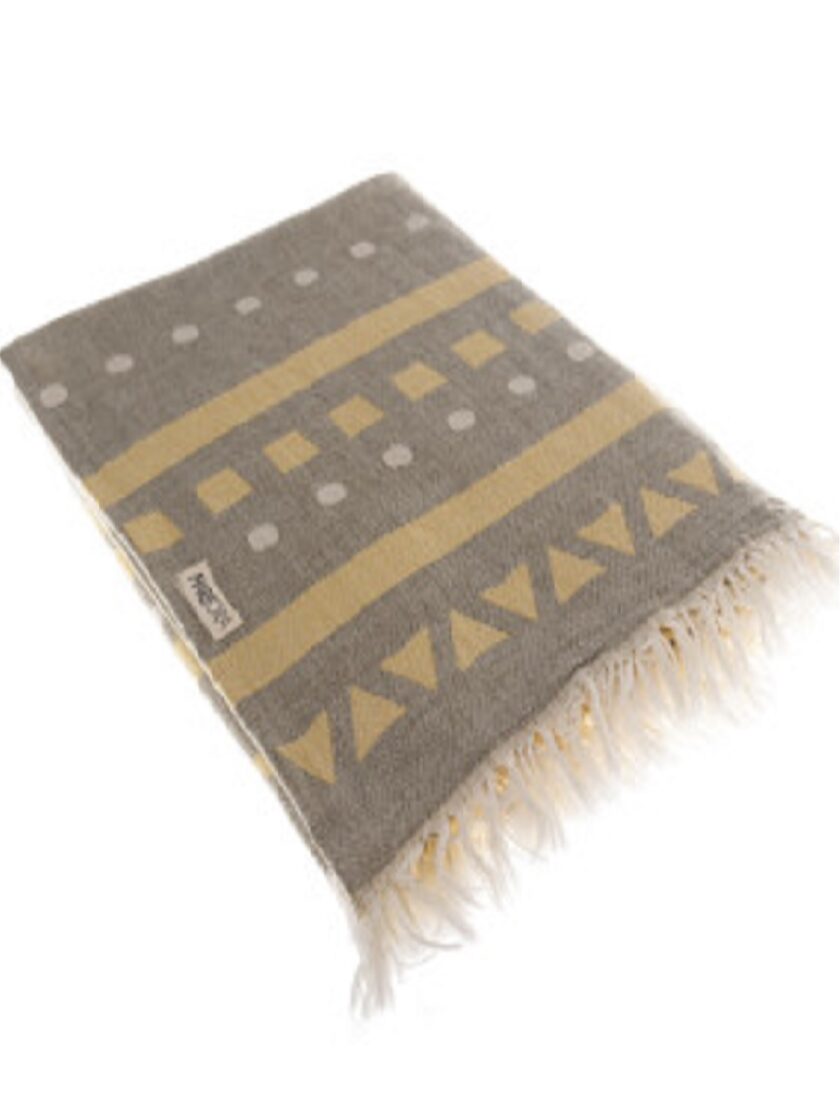 Dots Towel - Khaki Yellow lovebyhands.gr