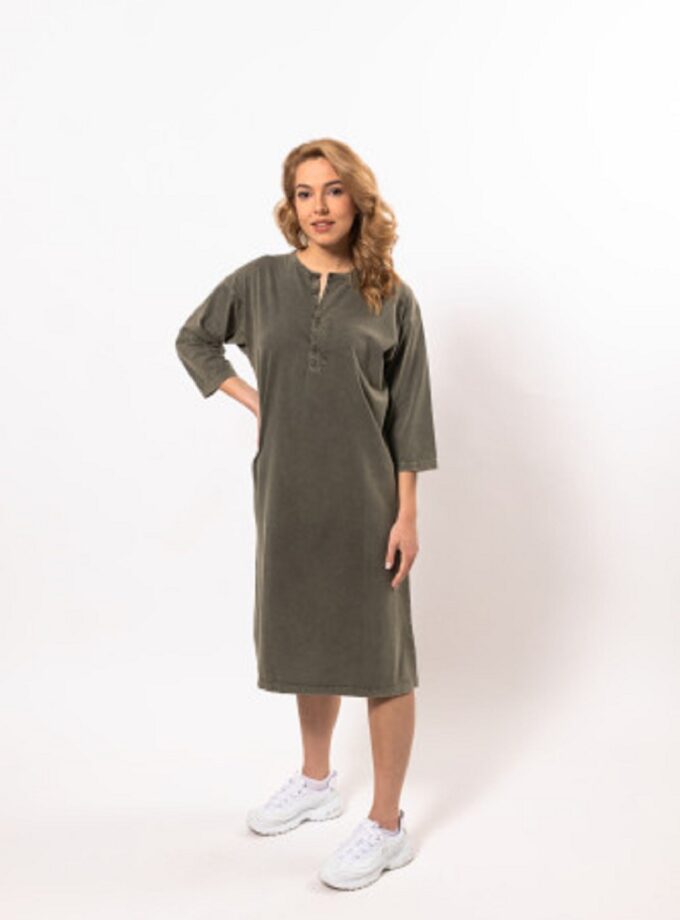 Lola Dress - Khaki lovebyhands.gr