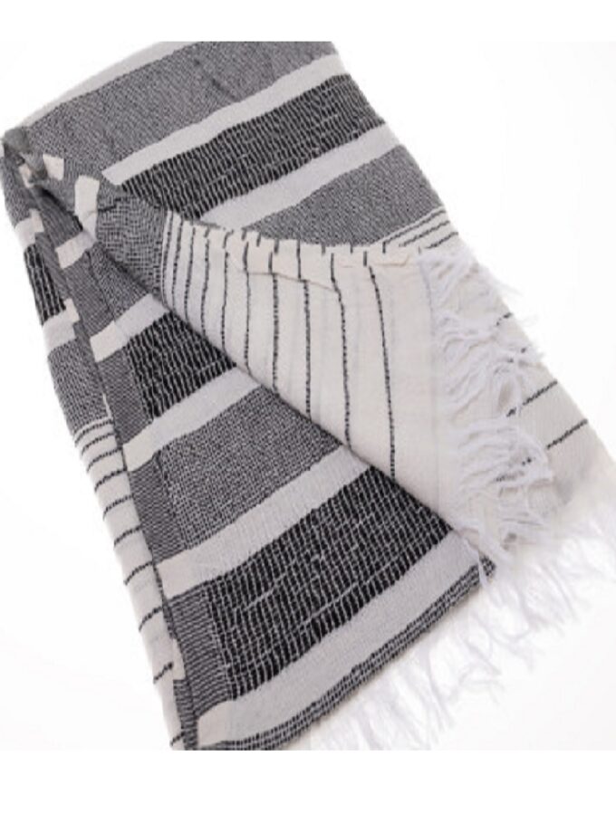 Stitches Towel - Black lovebyhands.gr