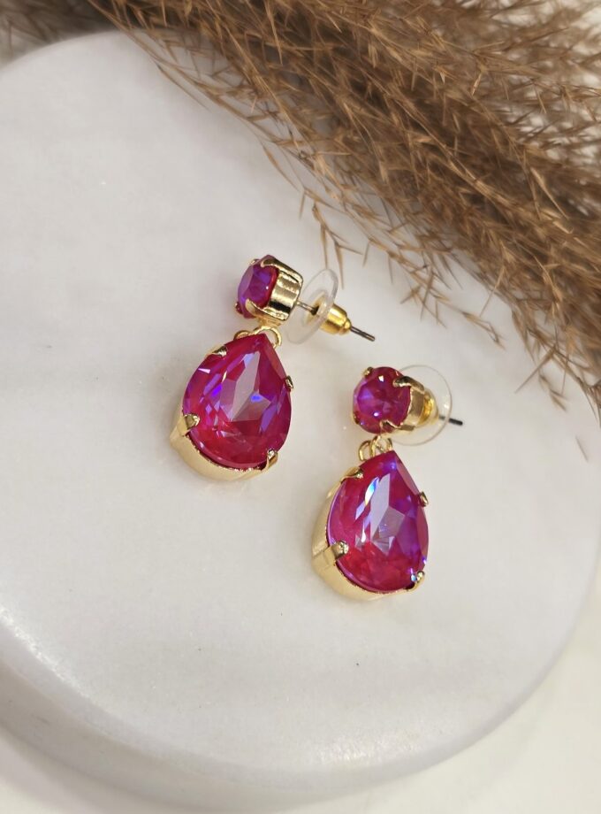 Esther Earrings - Pink lovebyhands.gr