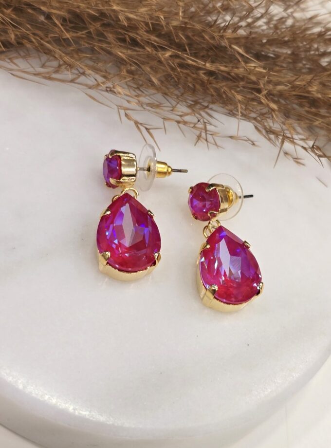 Esther Earrings - Pink lovebyhands.gr