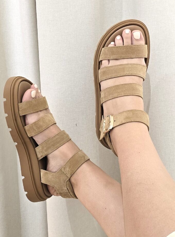 Gilena Flatforms - Beige lovebyhands.gr