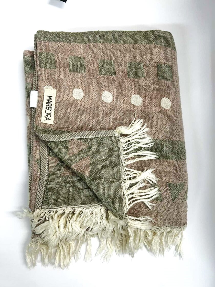 Dots Towel - Khaki Mocca lovebyhands.gr