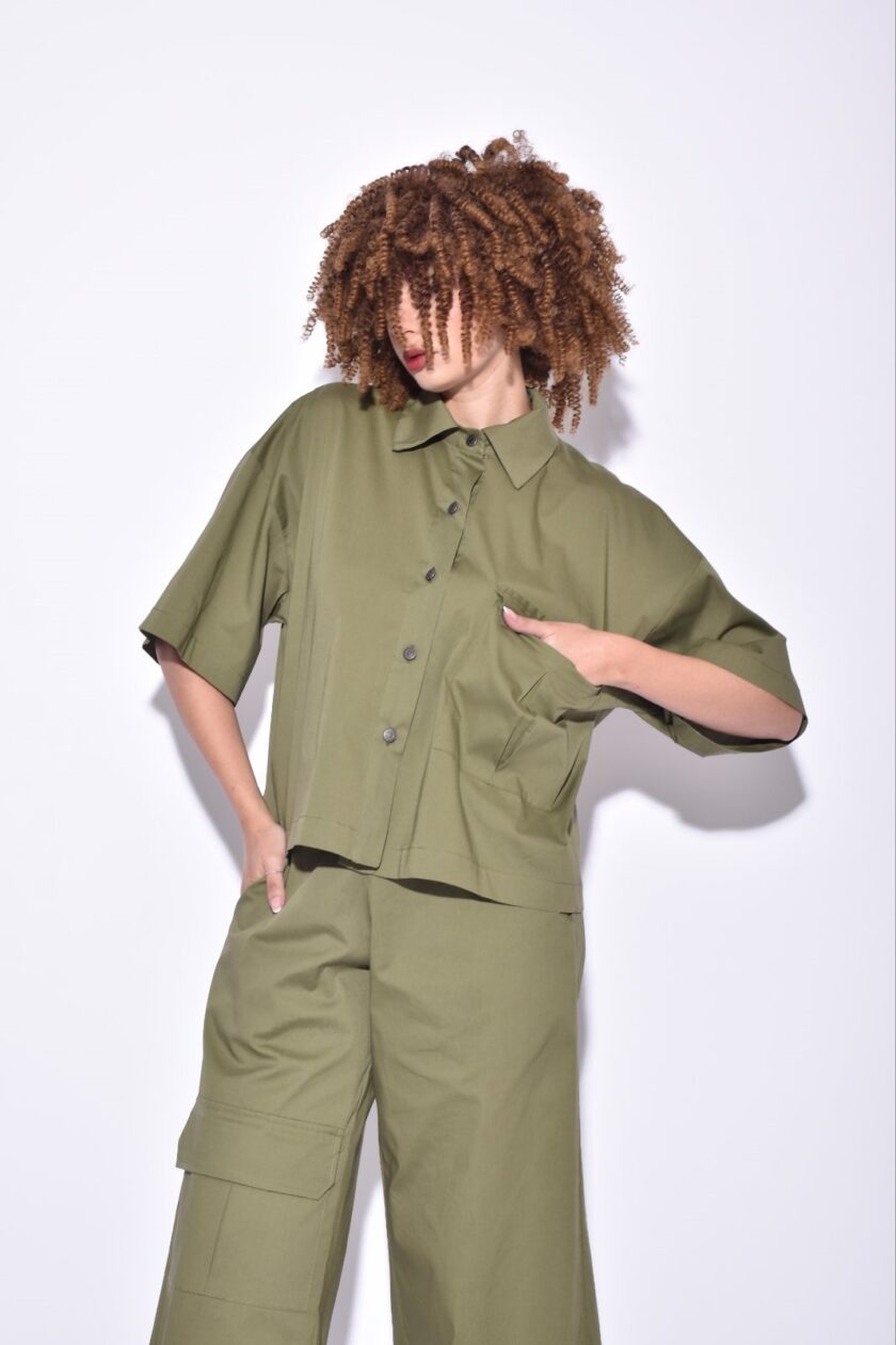 Pocket Shirt - Khaki lovebyhands.gr