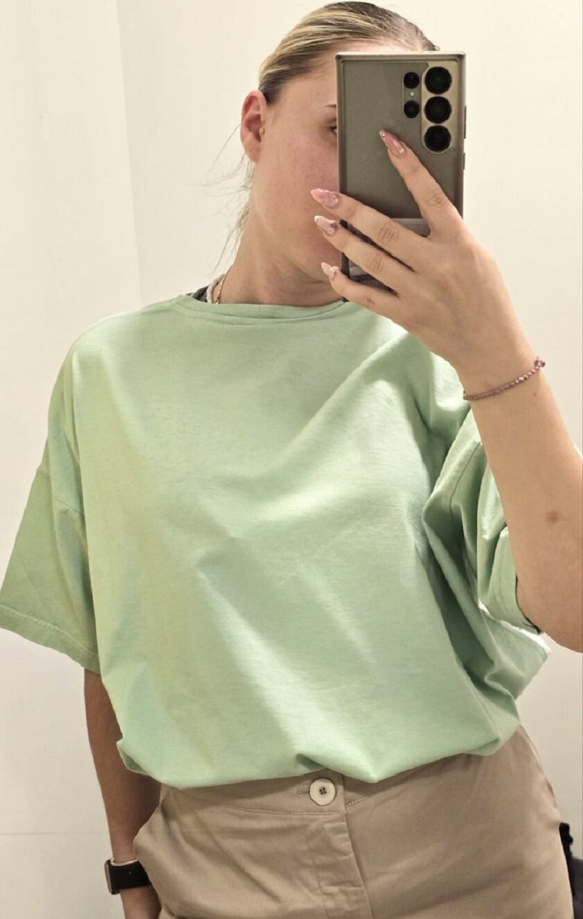 Irida T-Shirt - Pistacio lovebyhands.gr