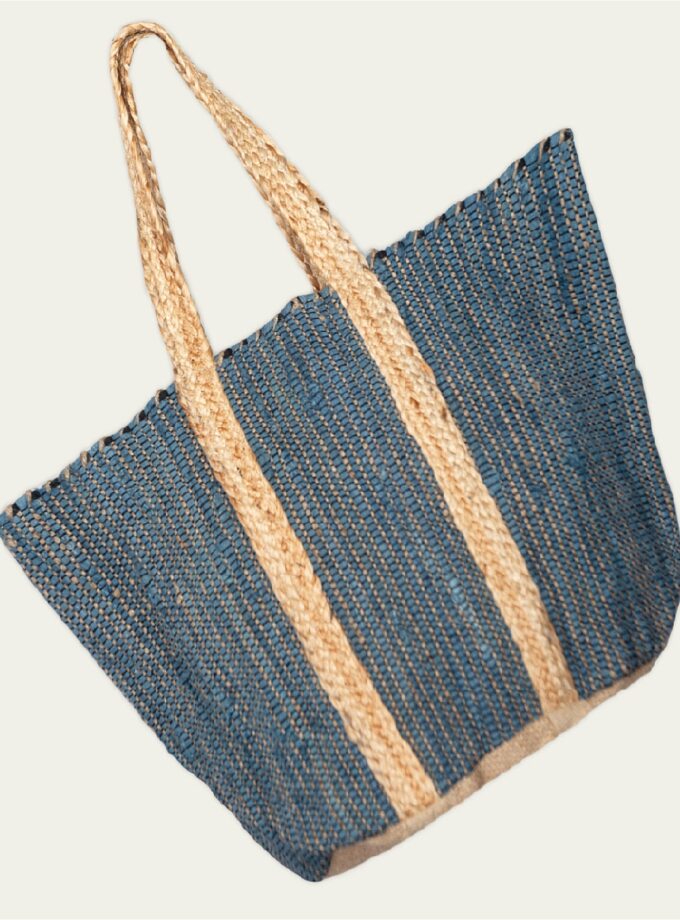 Τσάντα Oversize Cotton - Blue lovebyhands.gr