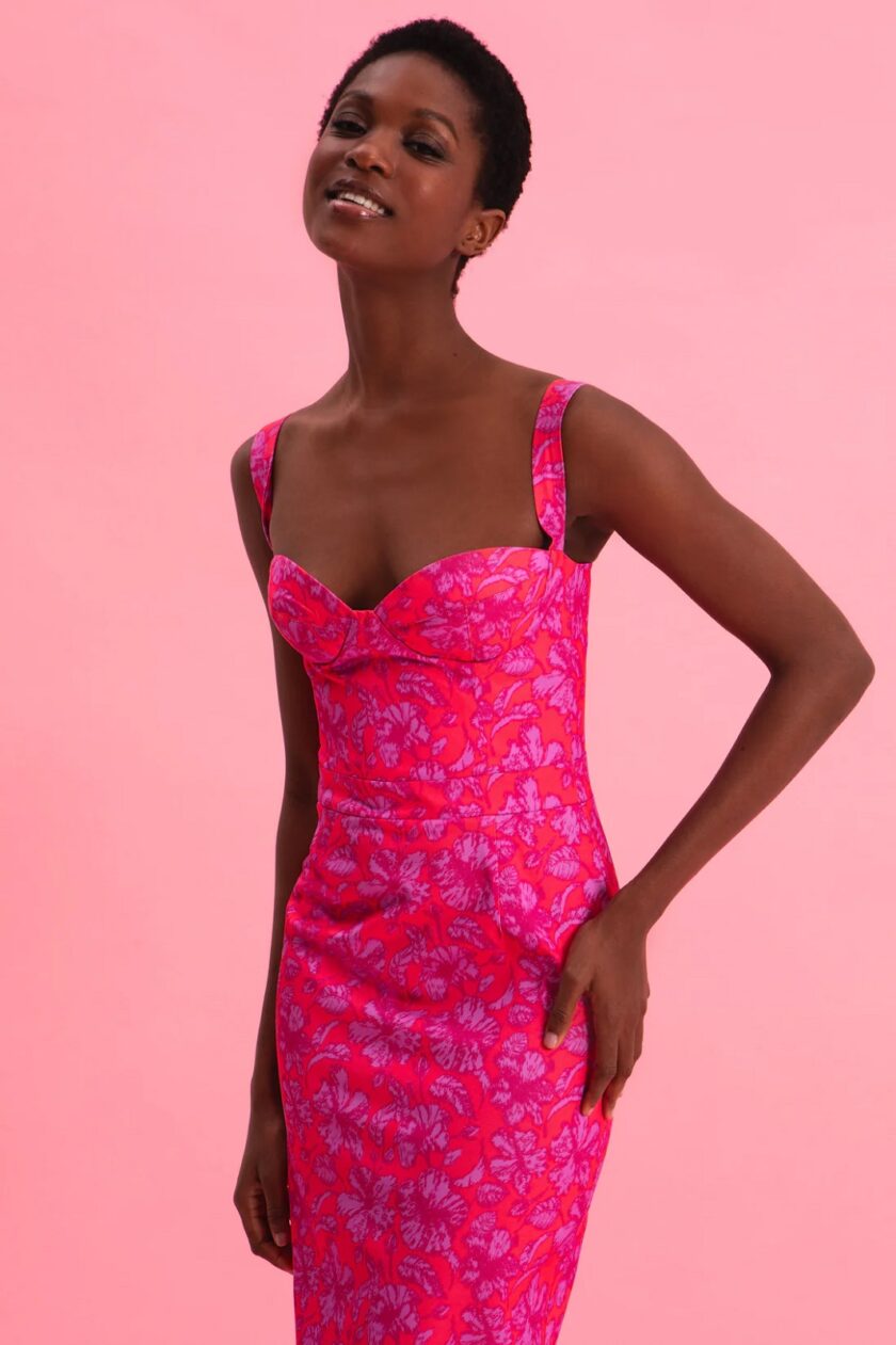 Fuchsia Passion Midi Dress lovebyhands.gr