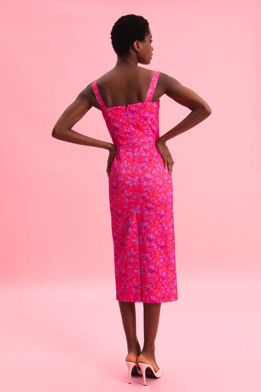 Fuchsia Passion Midi Dress lovebyhands.gr
