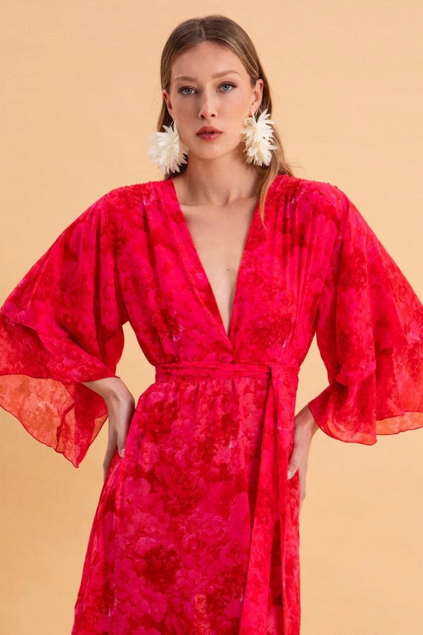 Ruby Rose Maxi Dress With Ruffles lovebyhands.gr