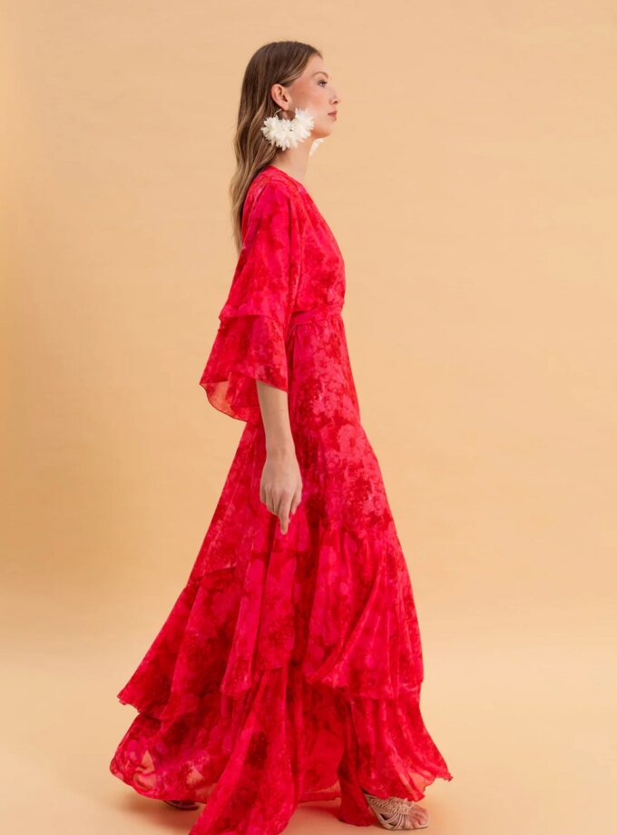 Ruby Rose Maxi Dress With Ruffles lovebyhands.gr