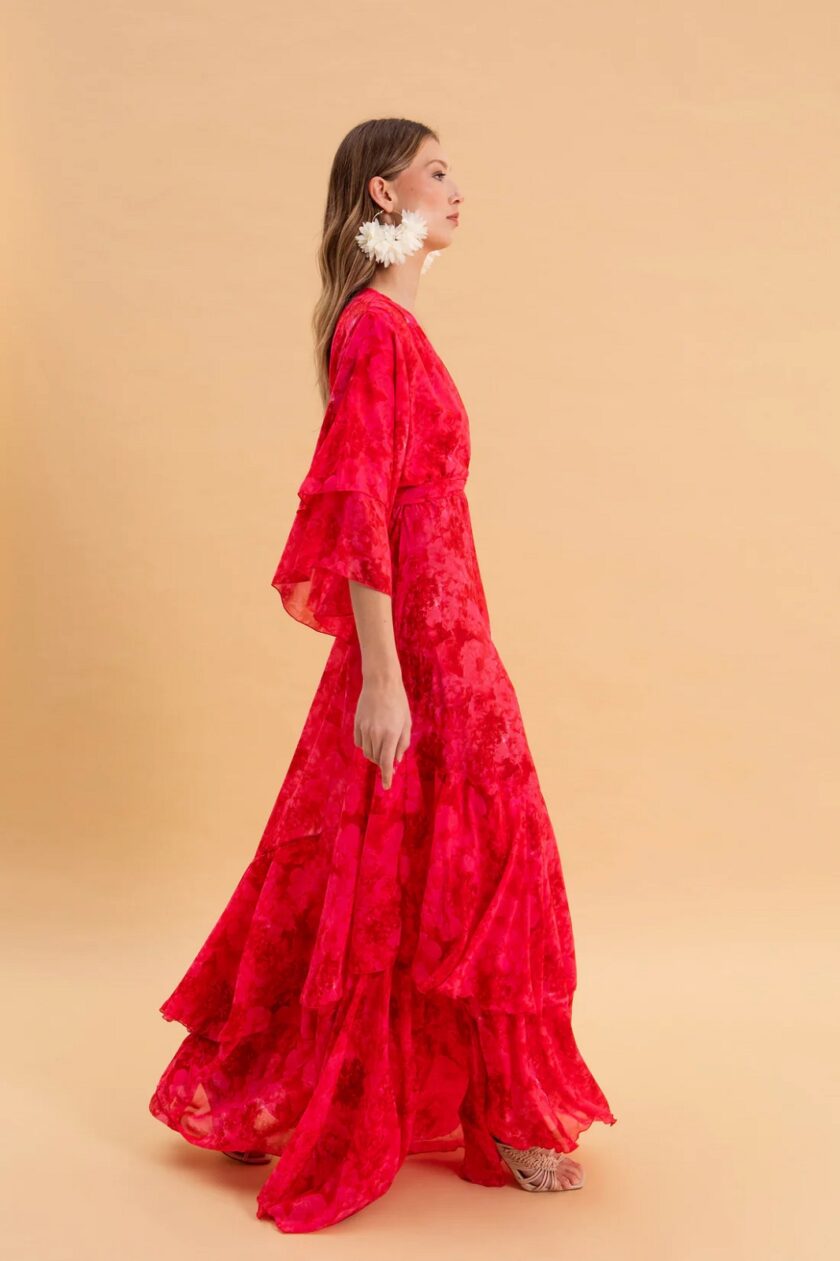 Ruby Rose Maxi Dress With Ruffles lovebyhands.gr