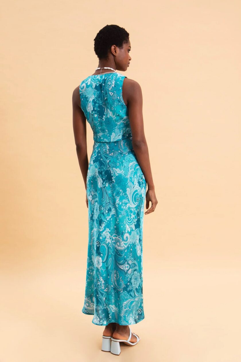 Pasley Waves Midi Satin Dress lovebyhands.gr