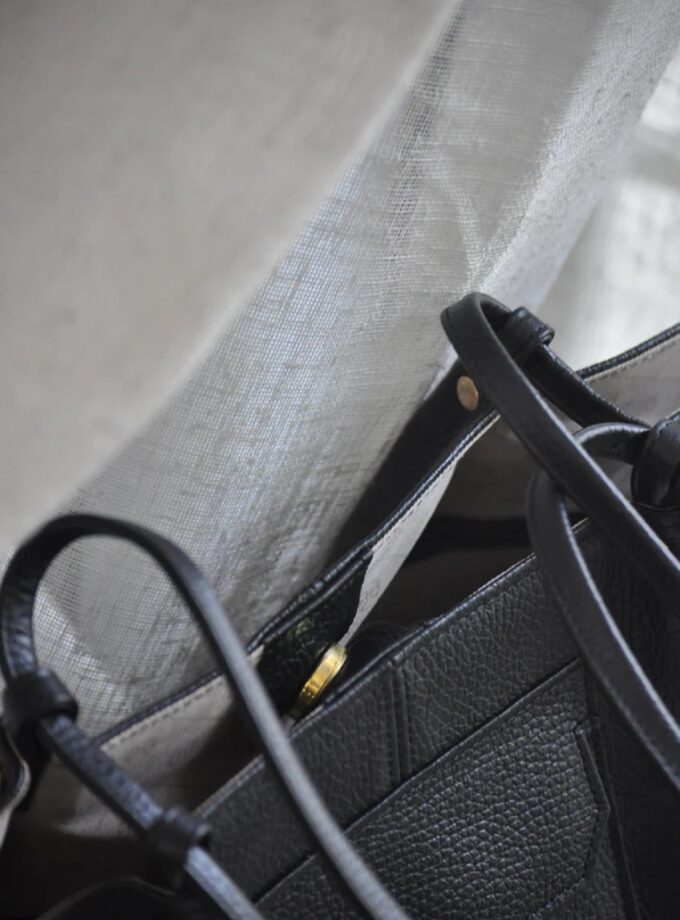 Amanda Leather Shopper Bag - Black lovebyhands.gr