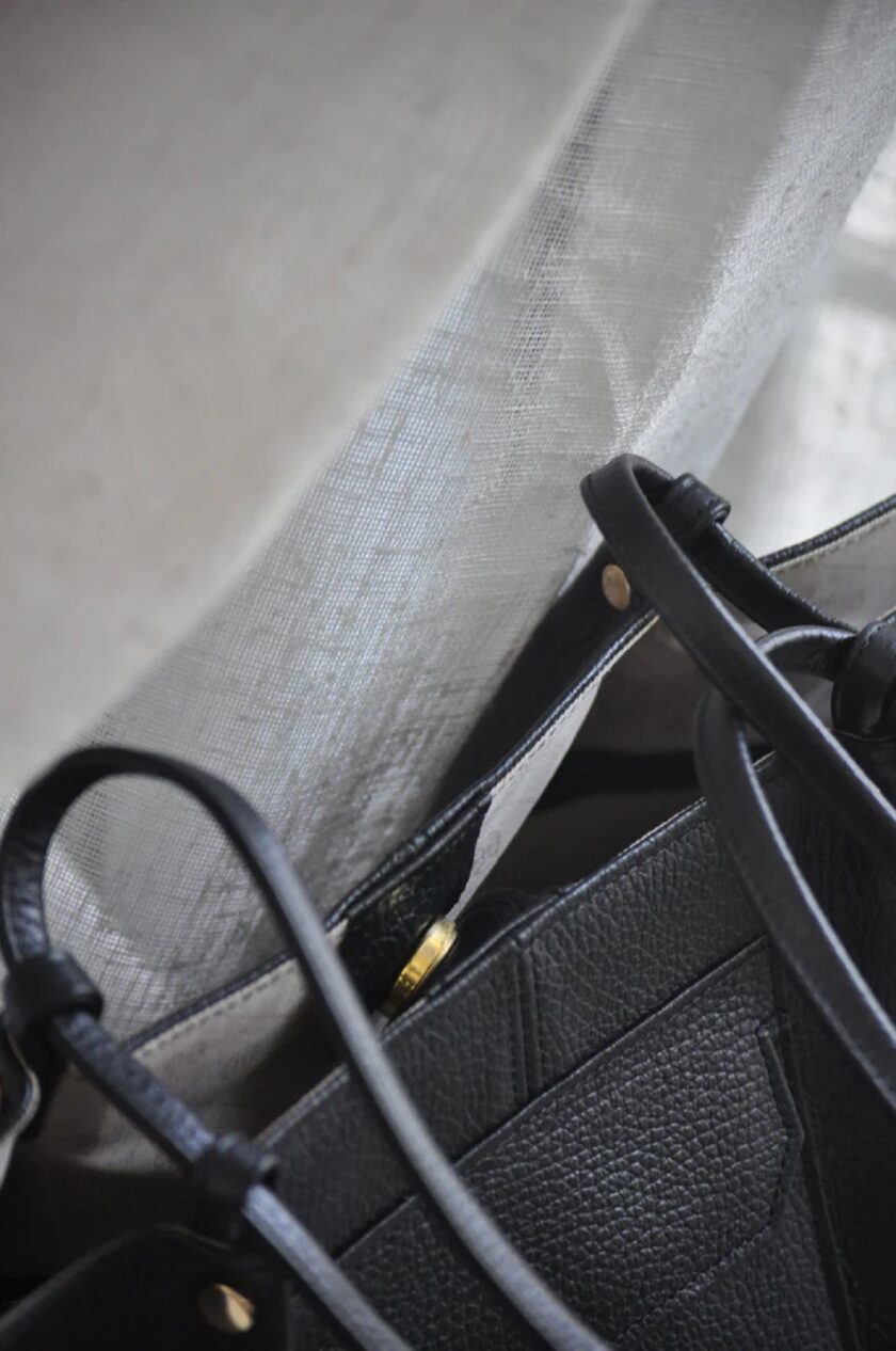 Amanda Leather Shopper Bag - Black lovebyhands.gr