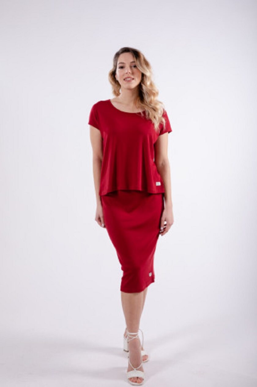 Skirt Midi – Red lovebyhands.gr