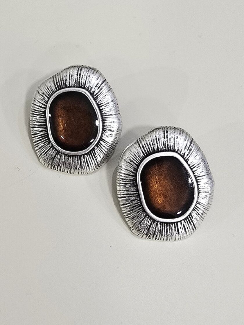 Benou Earrings - Brown lovebyhands.gr