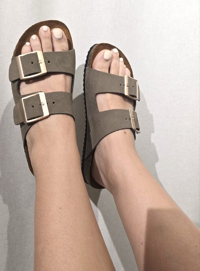 Allesia Sandals Khaki lovebyhands.gr