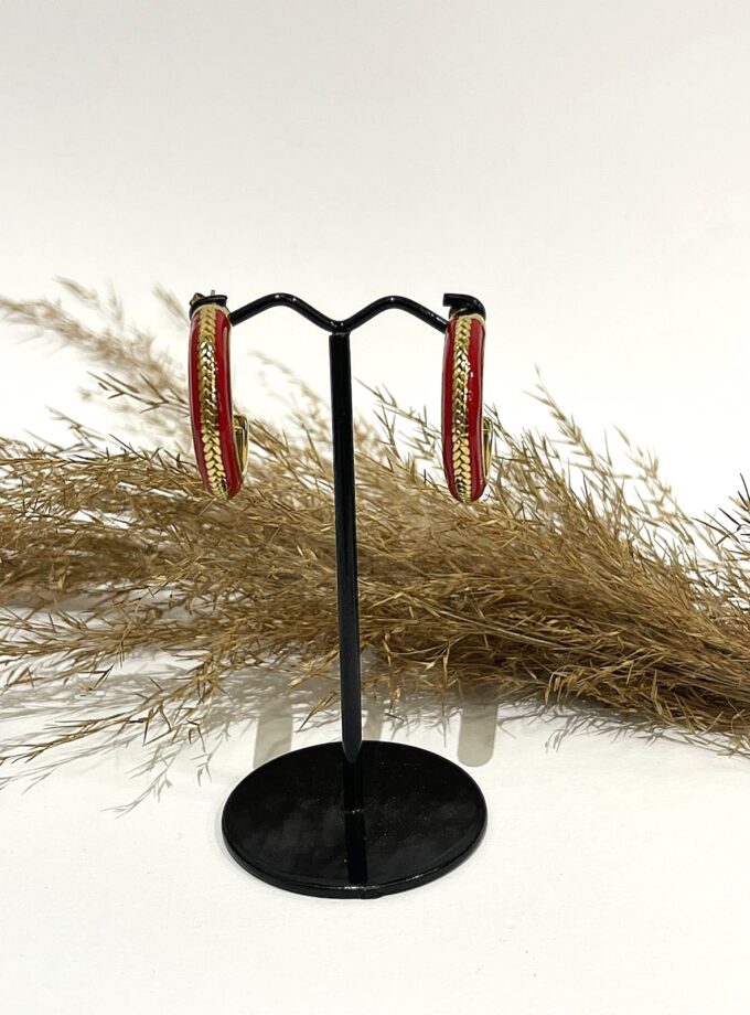 Ophelia Earrings - Red lovebyhands.gr