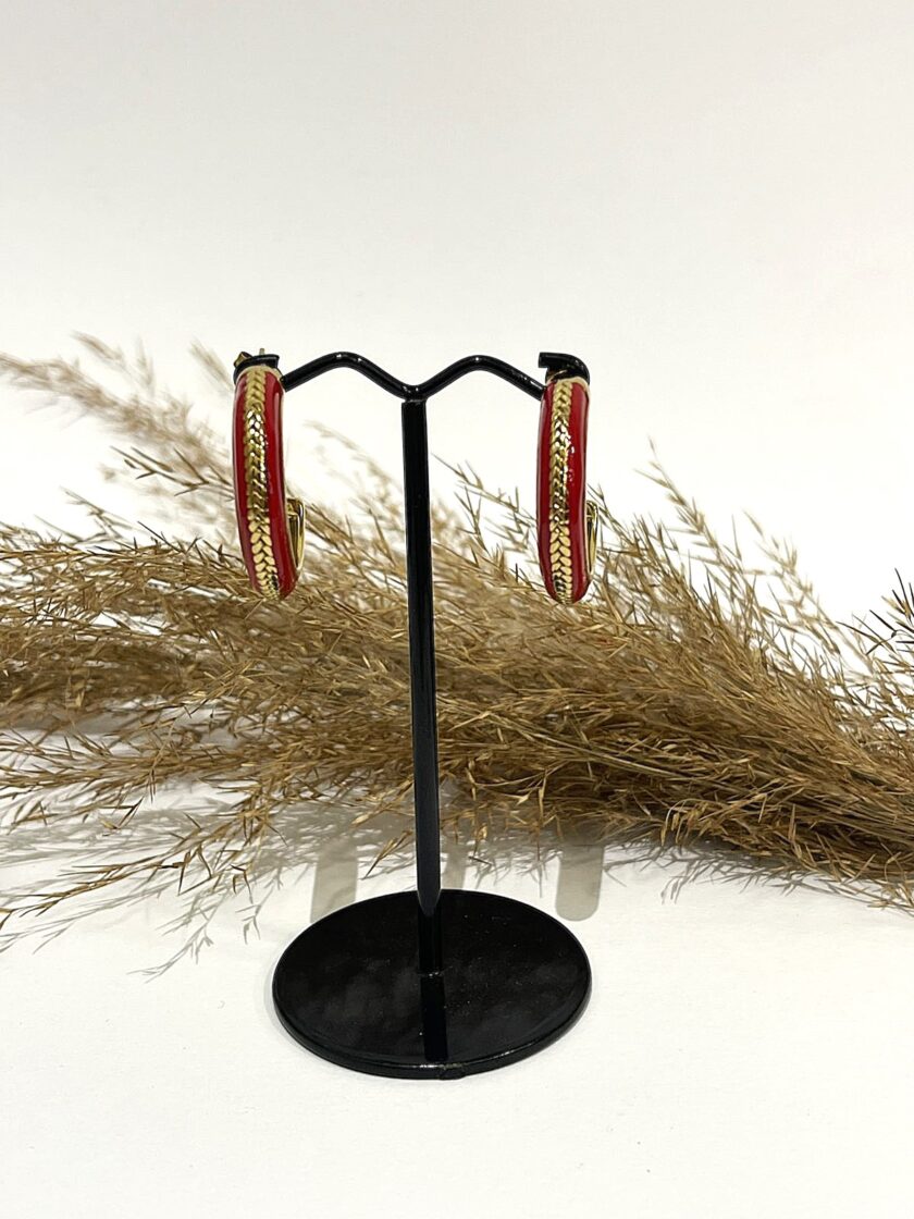 Ophelia Earrings - Red lovebyhands.gr