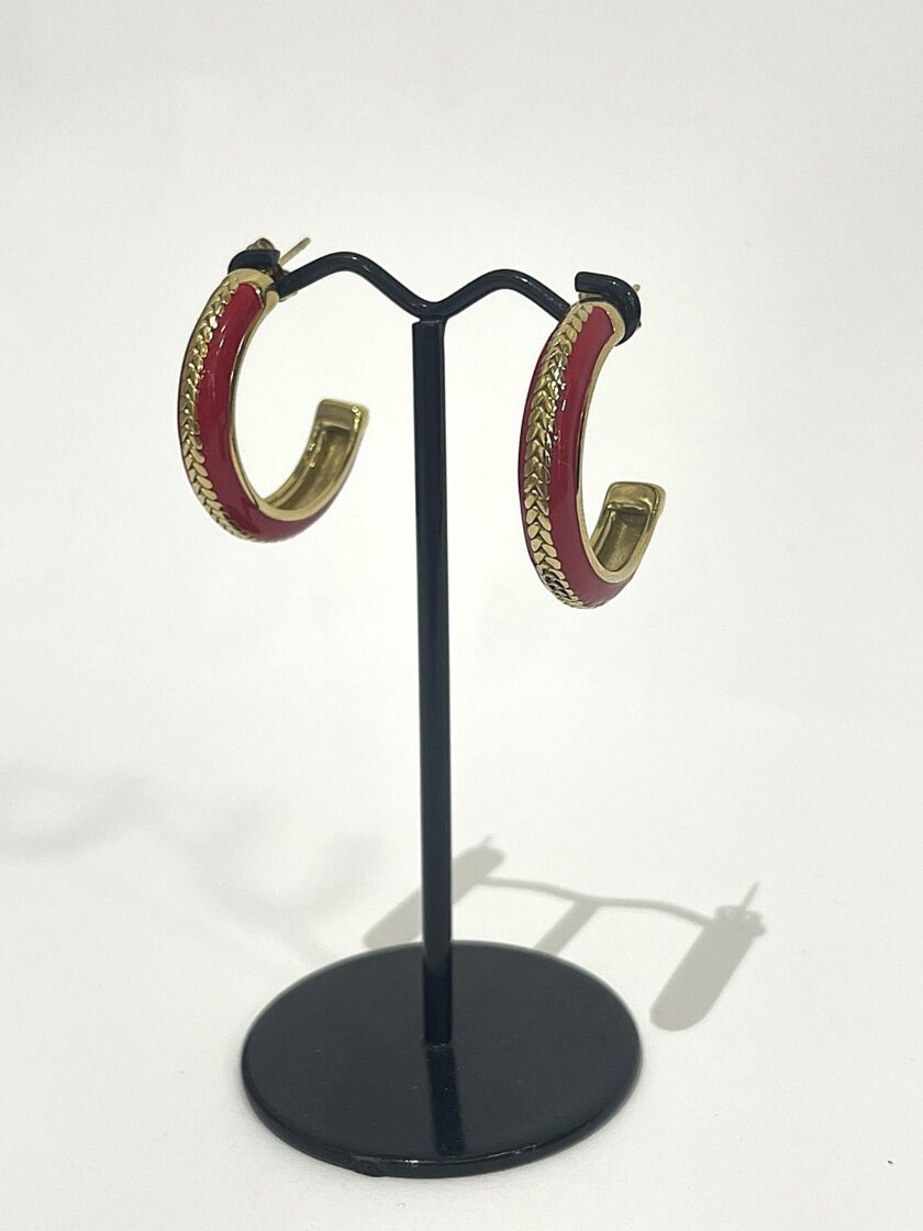 Ophelia Earrings - Red lovebyhands.gr