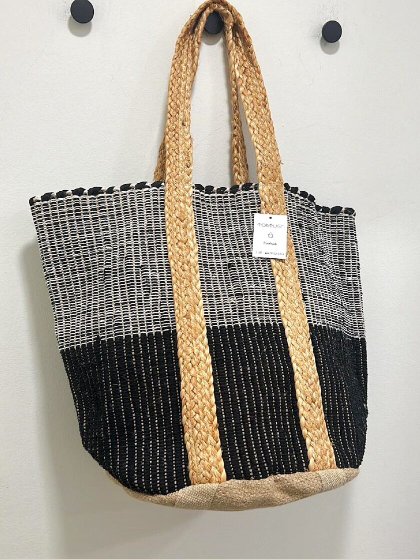 Beach Bag - Black & Grey lovebyhands.gr