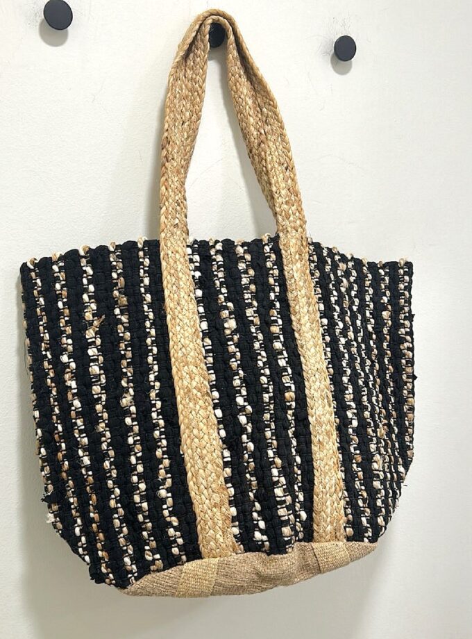 Beach Bag - Black and White lovebyhands.gr
