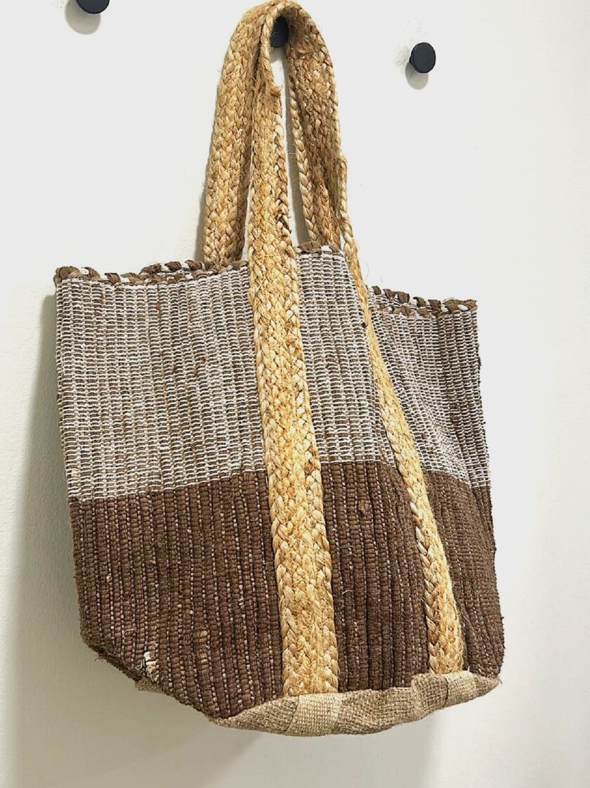 Beach Bag - Brown & Beige lovebyhands.gr