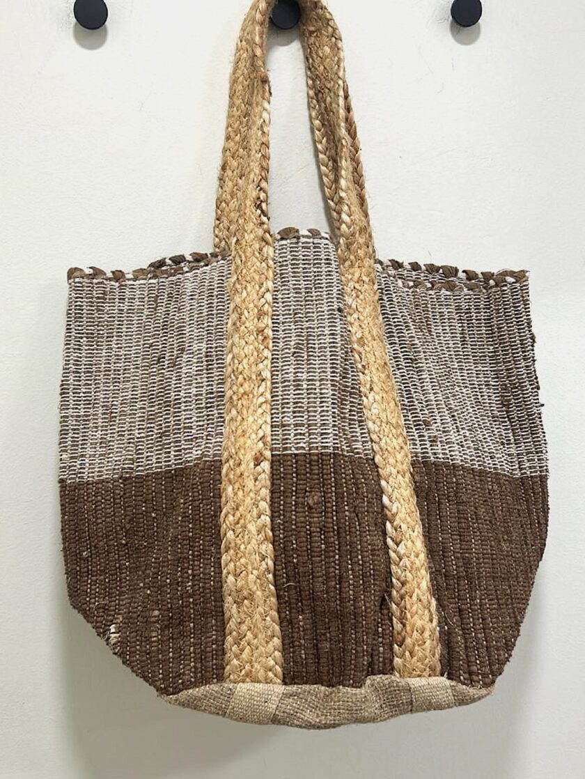 Beach Bag - Brown & Beige lovebyhands.gr