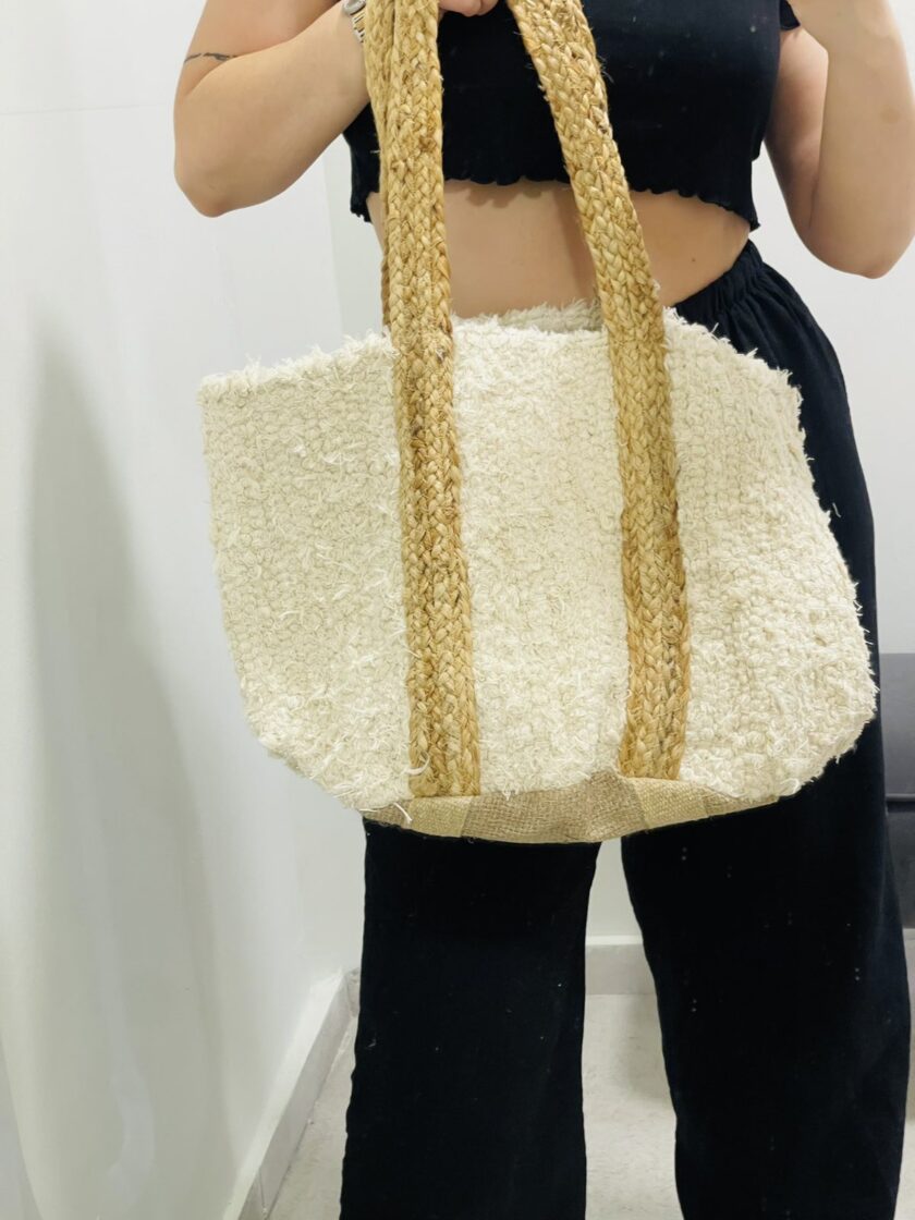 Beach Bag - White Small lovebyhands.gr
