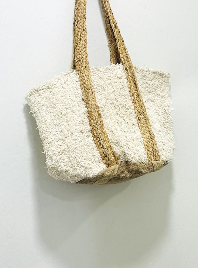 Beach Bag - White Small lovebyhands.gr