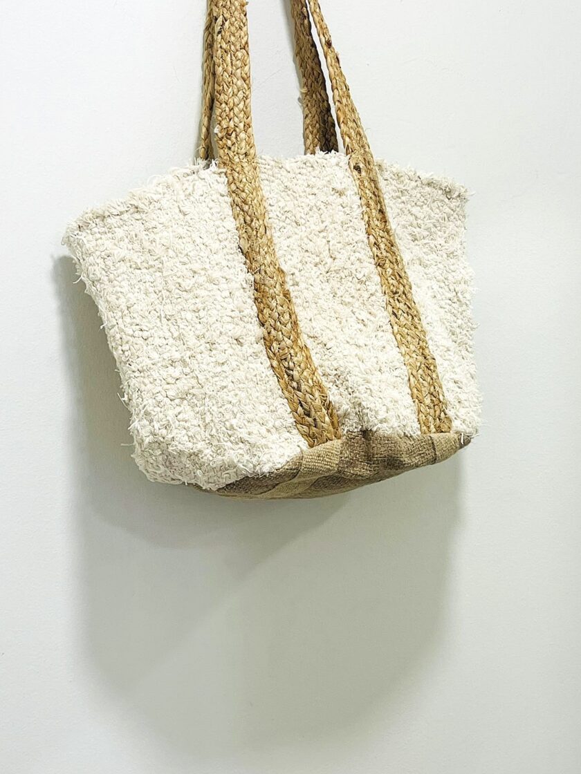 Beach Bag - White Small lovebyhands.gr