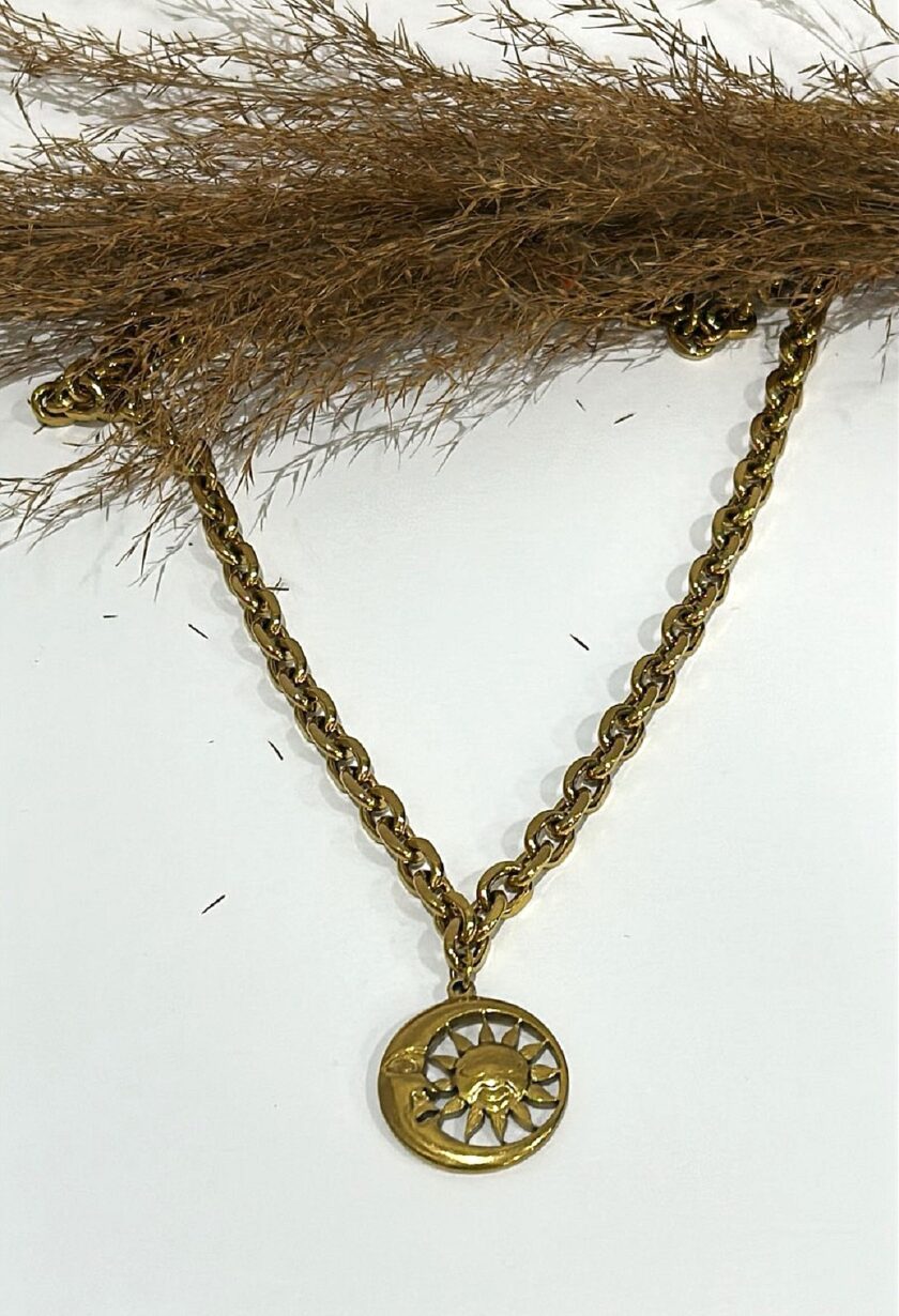 Moon And Sun Necklace lovebyhands.gr