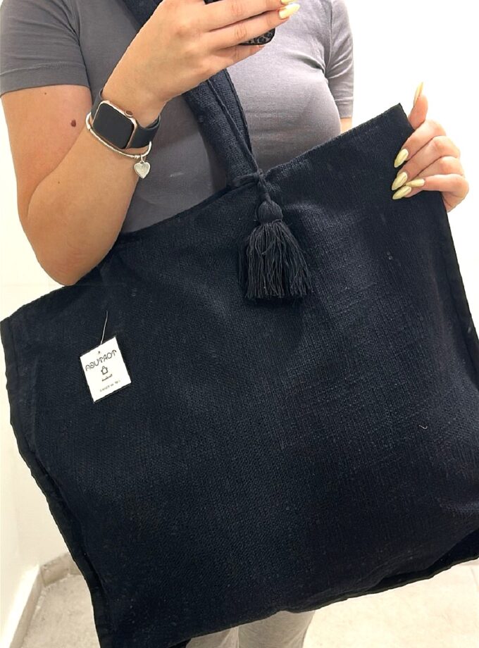 Beach Bag - Black lovebyhands.gr