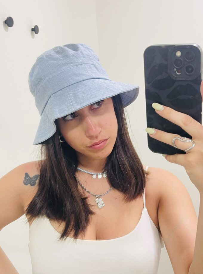 Καπέλο Bucket - Light Blue lovebyhands.gr