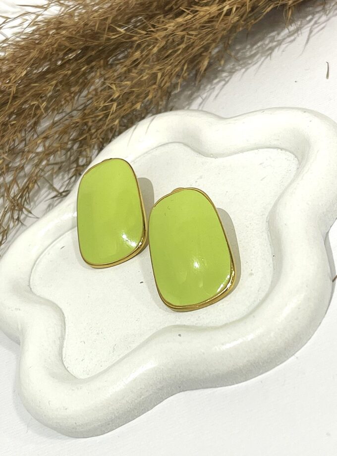 Persa Earrings - Lime lovebyhands.gr
