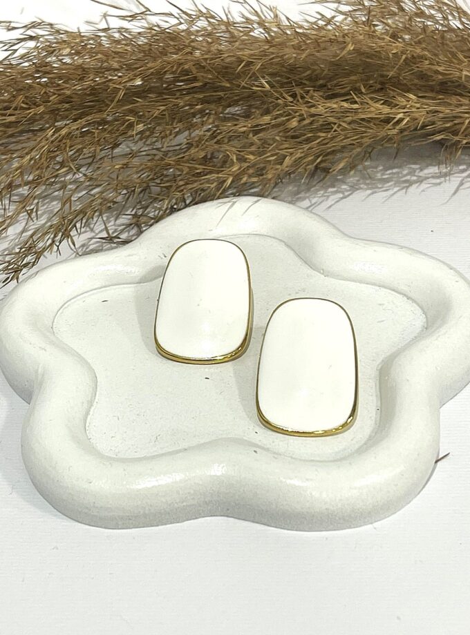 Persa Earrings - White lovebyhands.gr