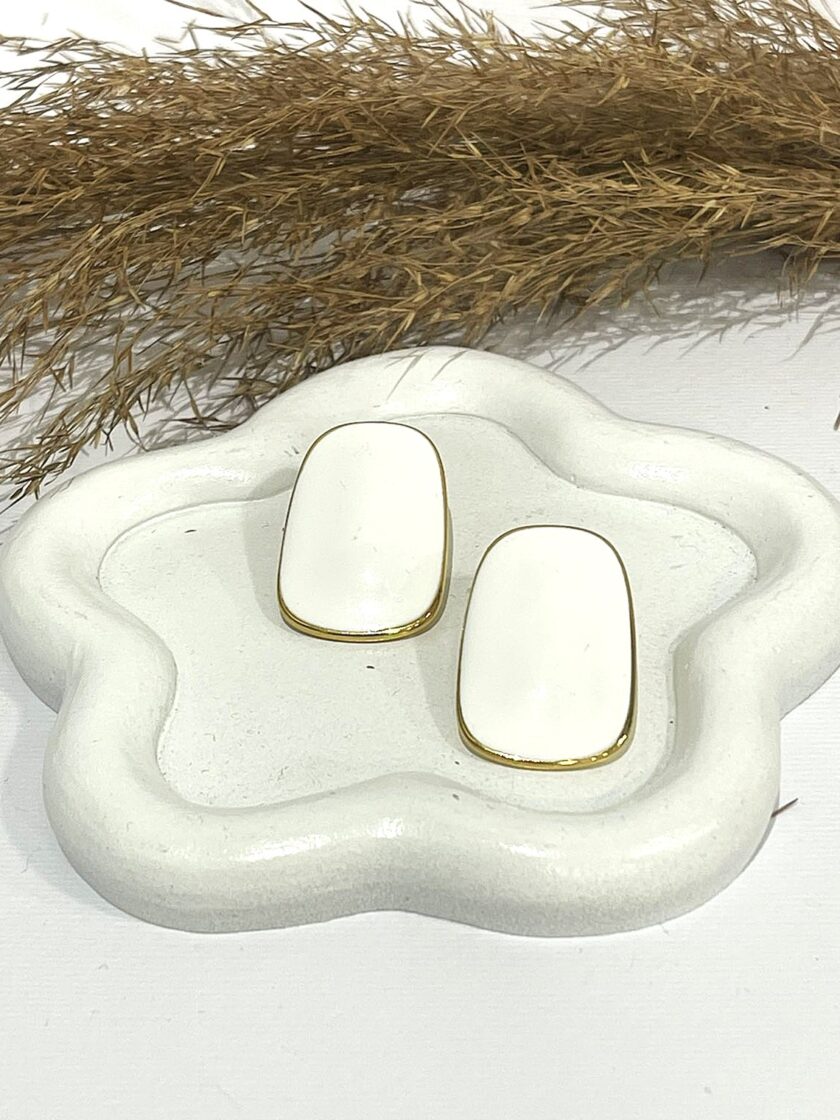 Persa Earrings - White lovebyhands.gr