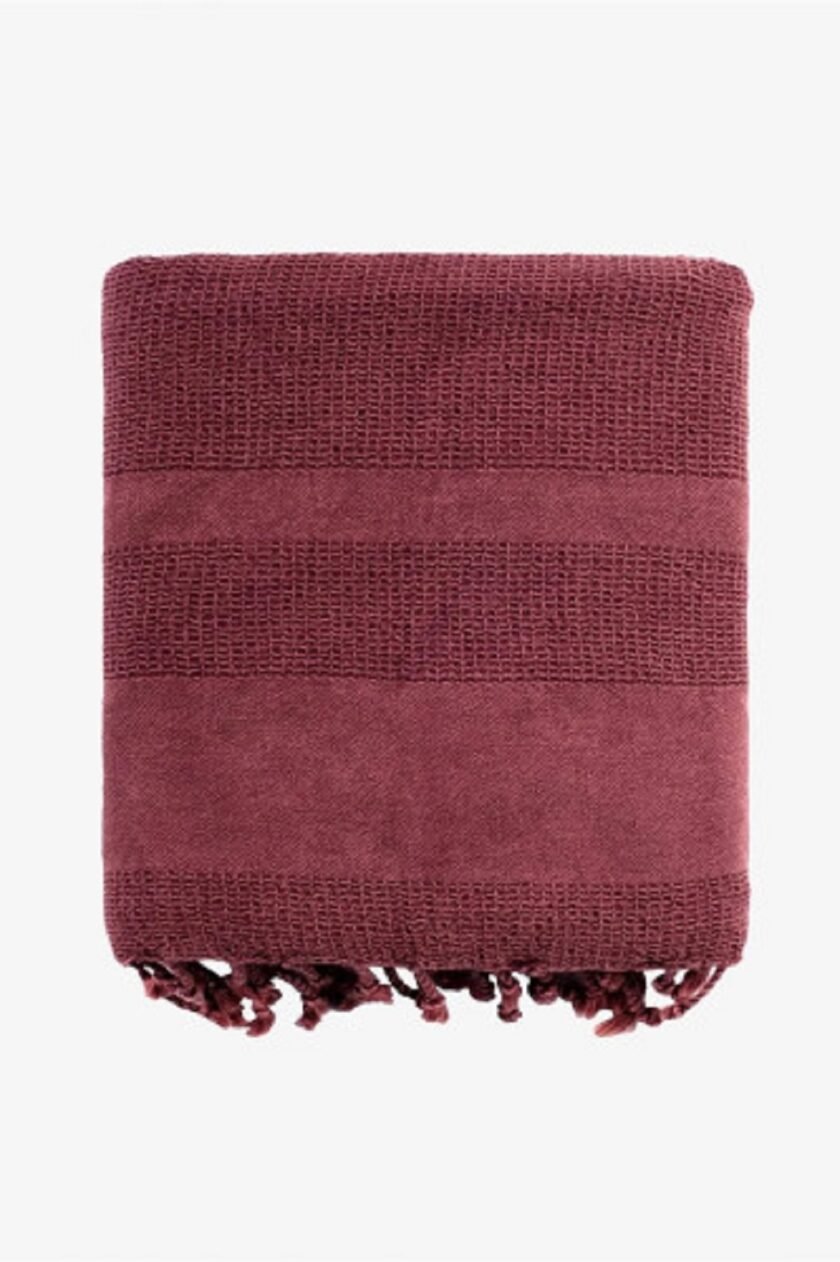 Stonewashed Pestemal - Bordeaux lovebyhands.gr