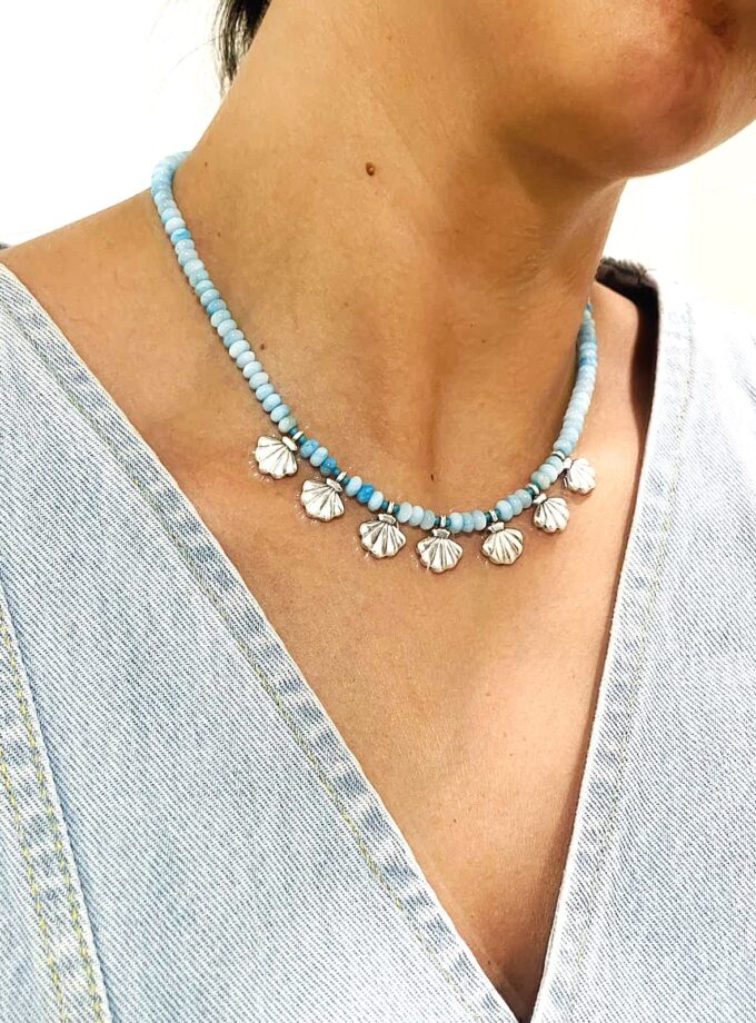 Blue Shell Necklace