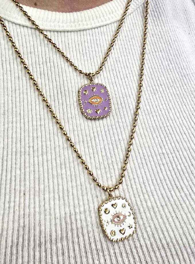 Purple Eye Necklace lovebyhands.gr