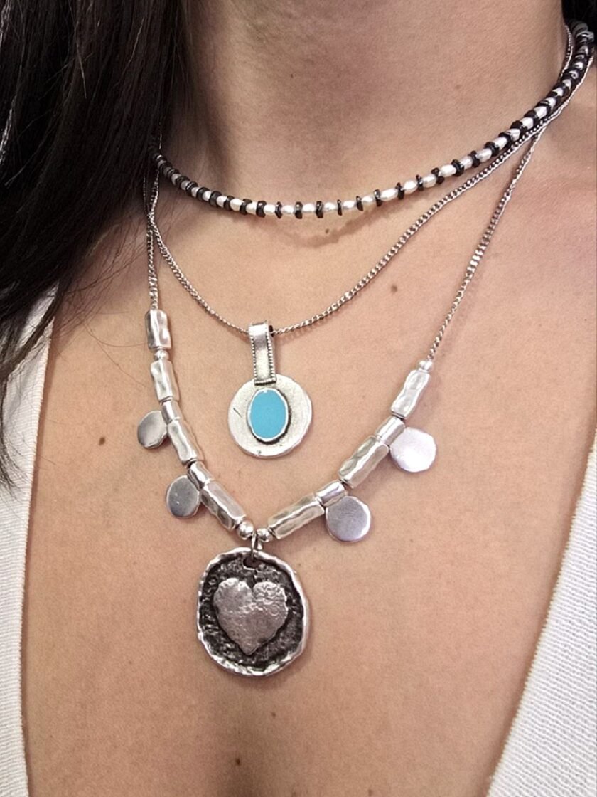 Silver Heart Necklace lovebyhands.gr
