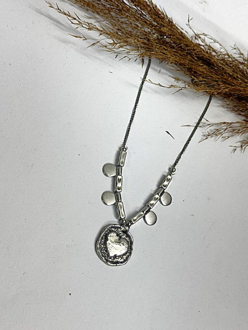 Silver Heart Necklace lovebyhands.gr