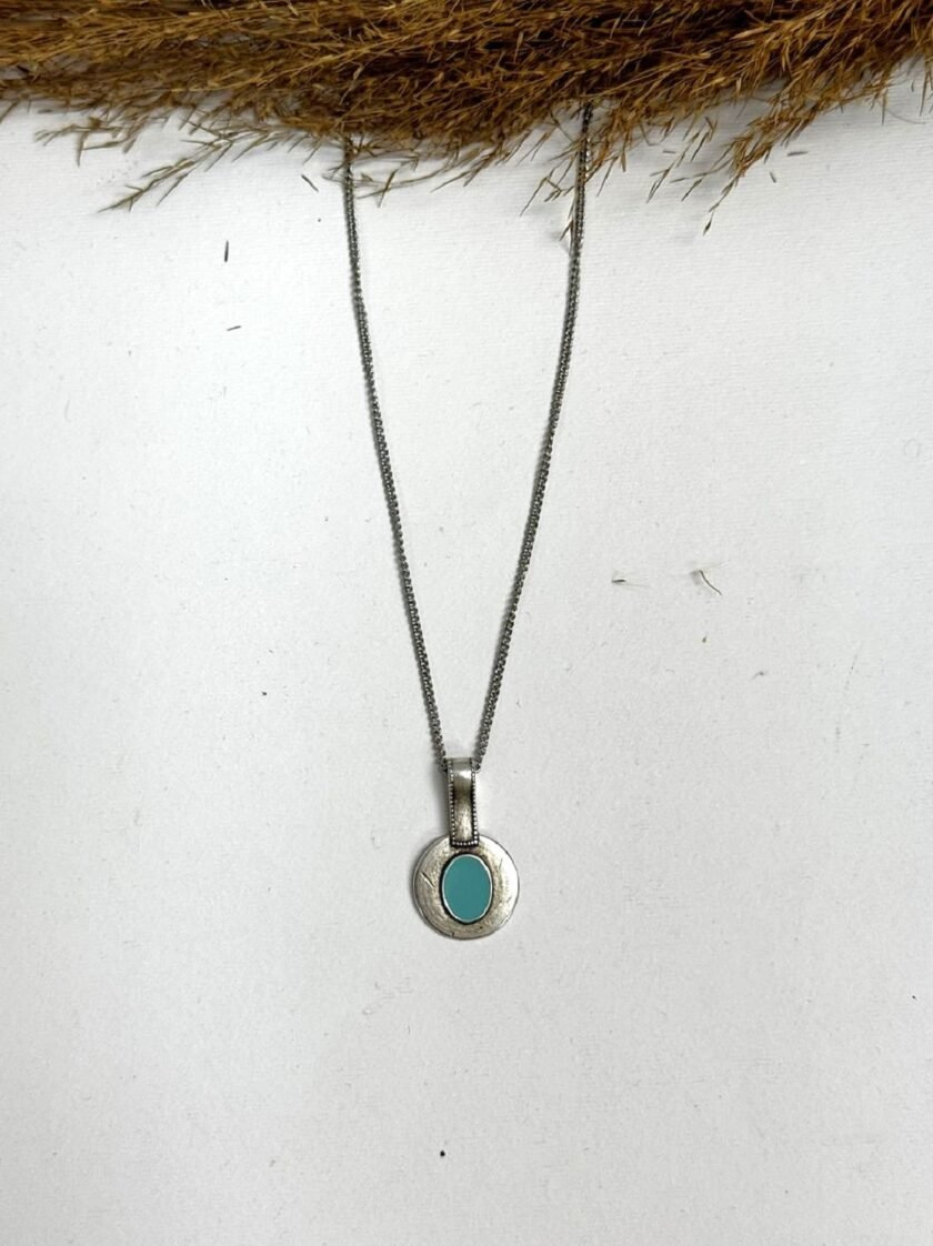 Blue And Silver Necklace lovebyhands.gr