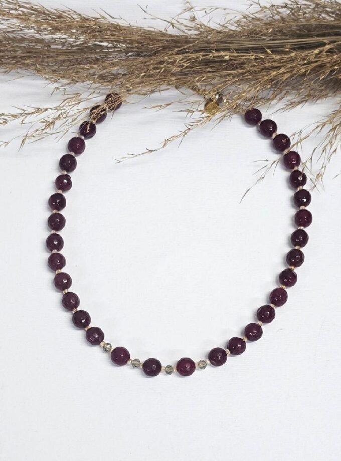 Bordeaux Necklace lovebyhands.gr