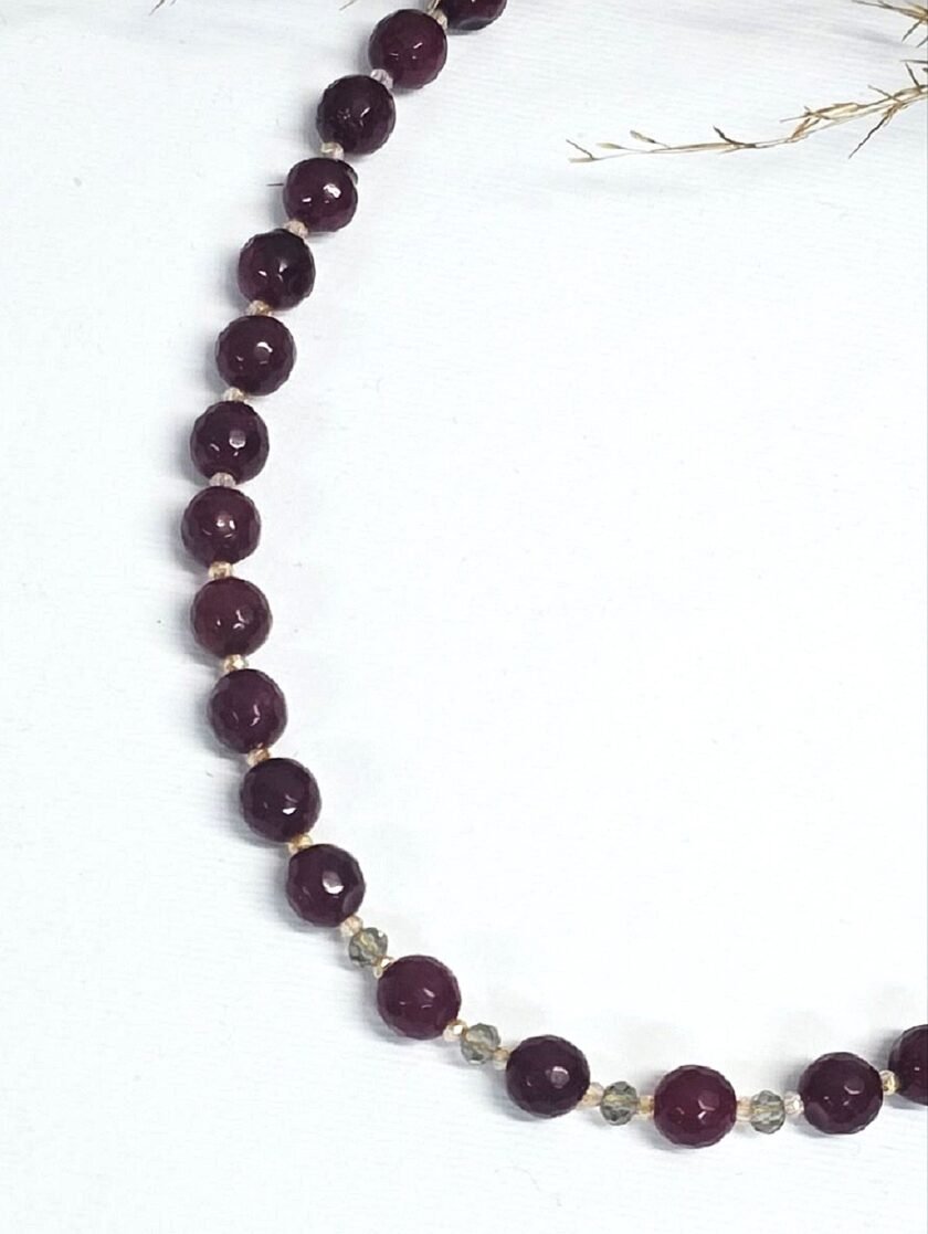 Bordeaux Necklace lovebyhands.gr